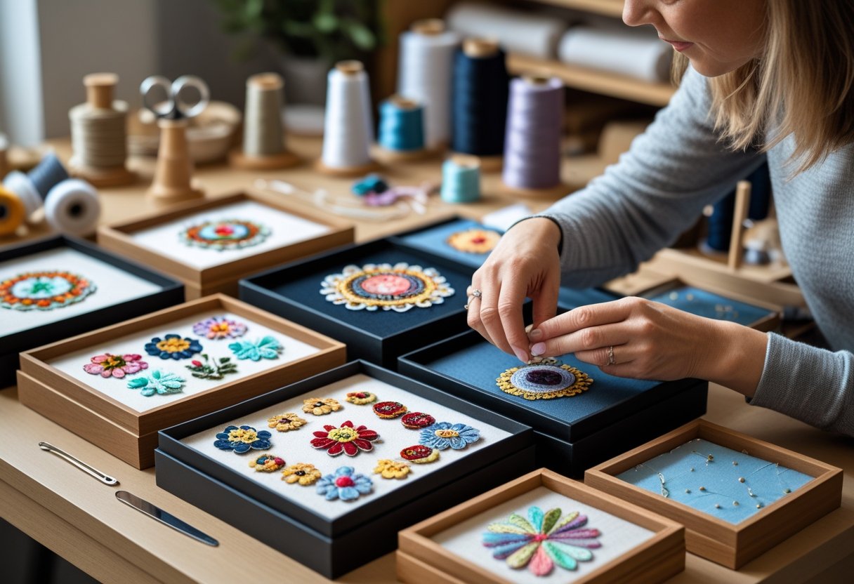 Kreative måder at bruge syprojekter til at dekorere sættekasser